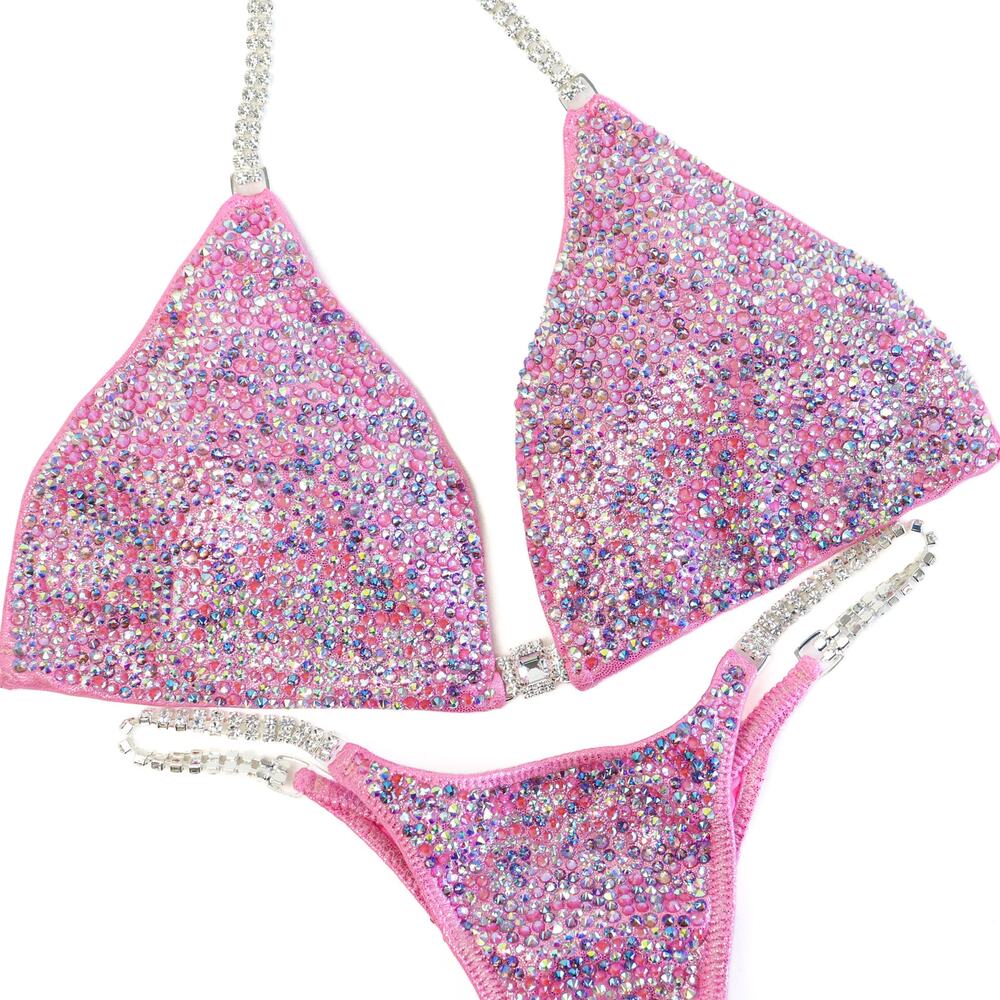 Competition Suit. Baby Pink Radiance. Large/Pro.